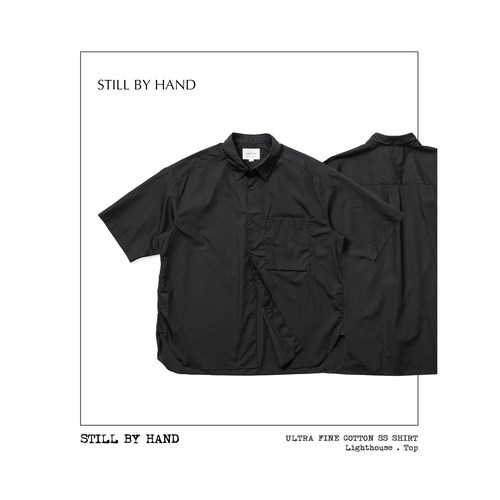 STILL BY HAND 极简短袖衬衫 纯棉轻薄透气松弛廓形盛夏 主力衬衣