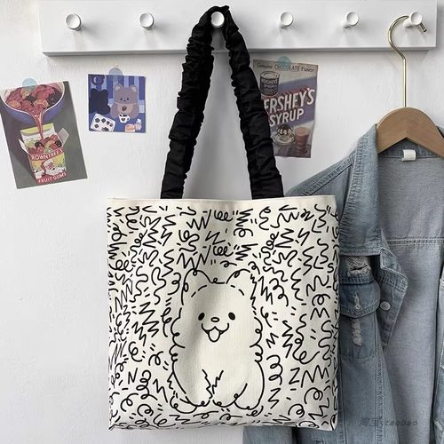 帆布包女大容量通勤单肩帆布袋