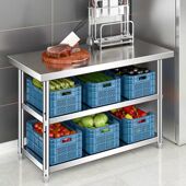 不锈钢厨房工作台专用商用操作台长方形灶台定做饭店切菜台桌案板