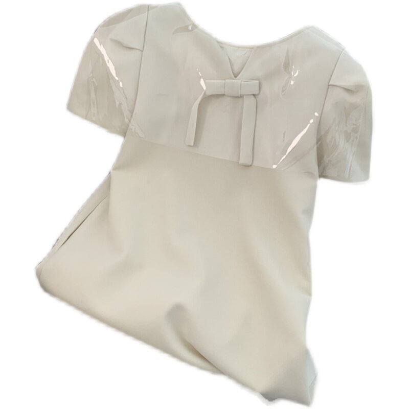 THE NEW WOMENS CLOTHING IN THE SUMMER OF 2024 IS WORN IN A BELLFLOWER DRESS A HIGH-QUALITY FRENCH PUFF SLEEVE A-LINE SKIRT