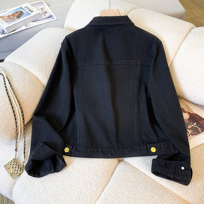 CLEARANCE PICKS UP BIG BRAND AMERICAN VINTAGE LAPEL DENIM JACKET WOMENS SPRING AND AUTUMN DESIGN SENSE NICHE CROPPED JACKET TOP