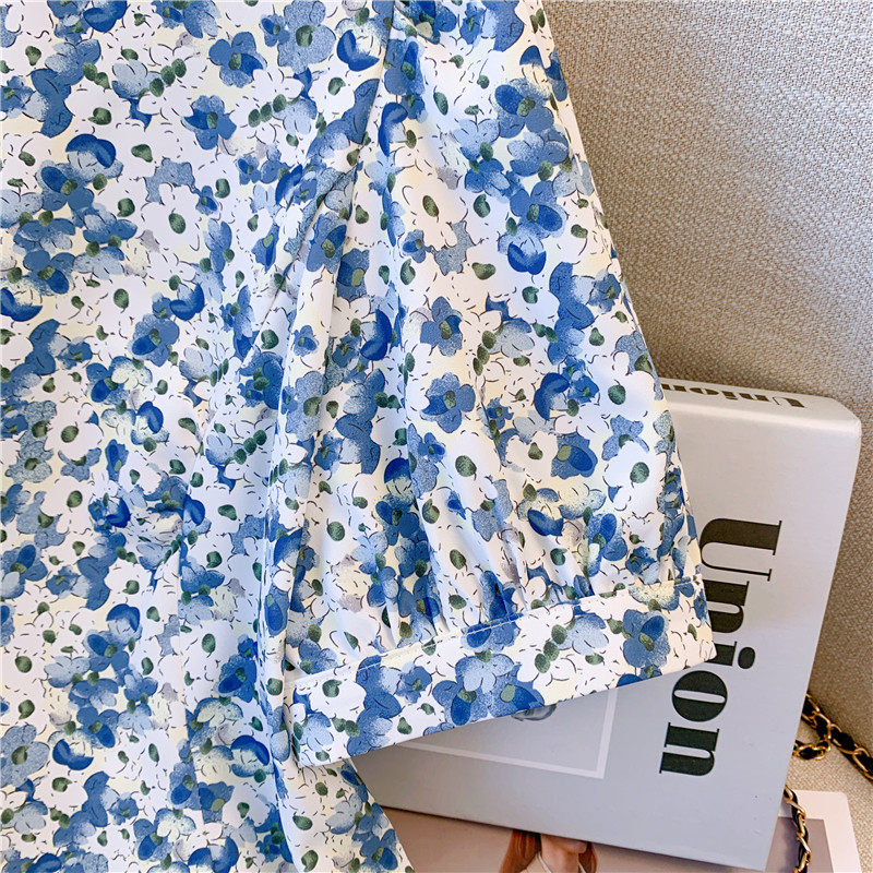 CLEARANCE PICK-UP BIG-NAME DRAWSTRING FLORAL TEA BREAK DRESS WOMENS SUMMER FRENCH LUXURY SENSE WAIST SLIM LONG SKIRT