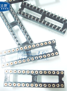 芯片插座 IC插槽 IC座圆孔28PIN DIP28窄体 2.54mm节距 开放式框