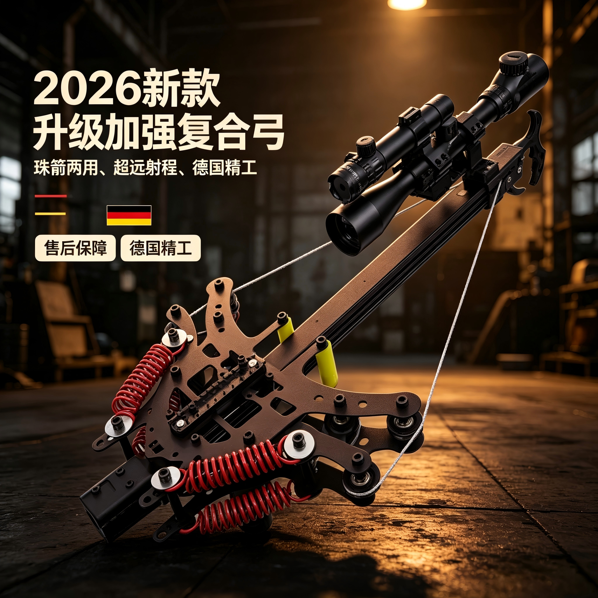 毒蛇复合弓2026新款连发50瞄准户外弓弩枪高精度成年人专用三用弓