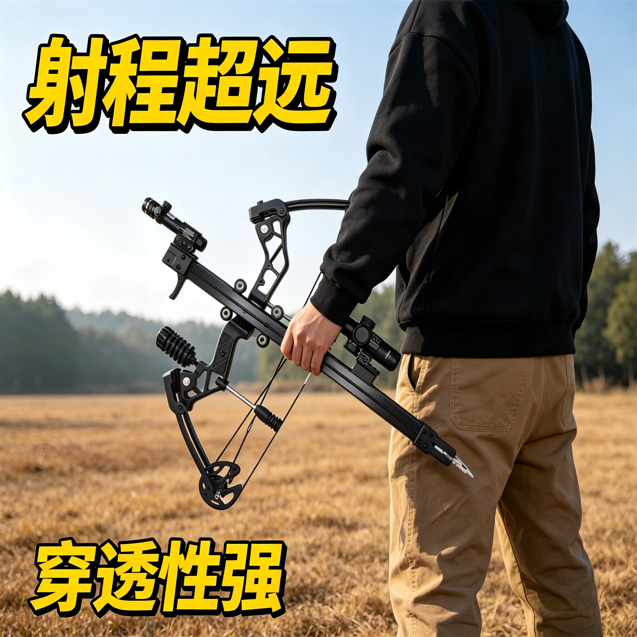 秃鹰五代激光瞄准可调磅数弹弓