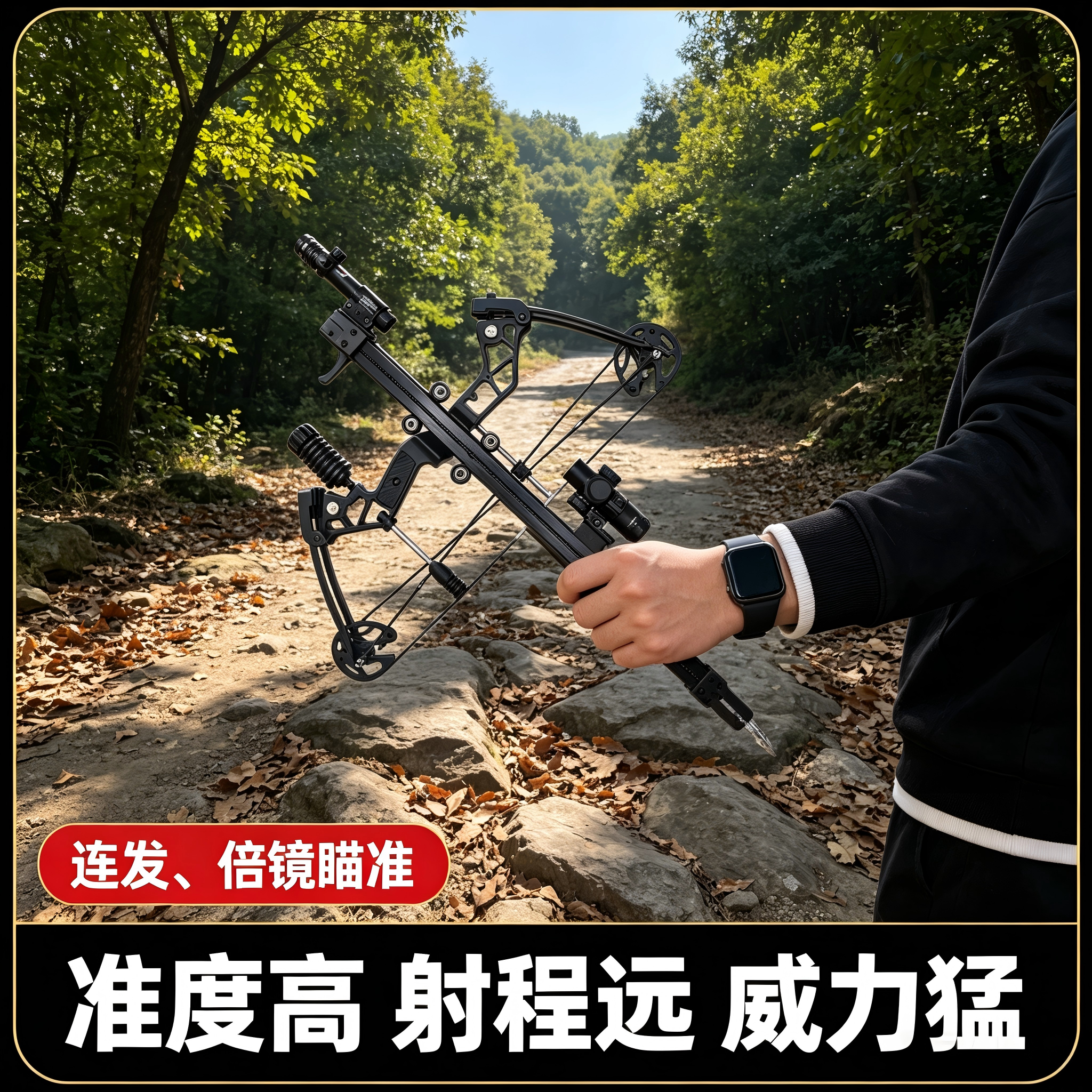 秃鹰五代激光瞄准可调磅数弹弓