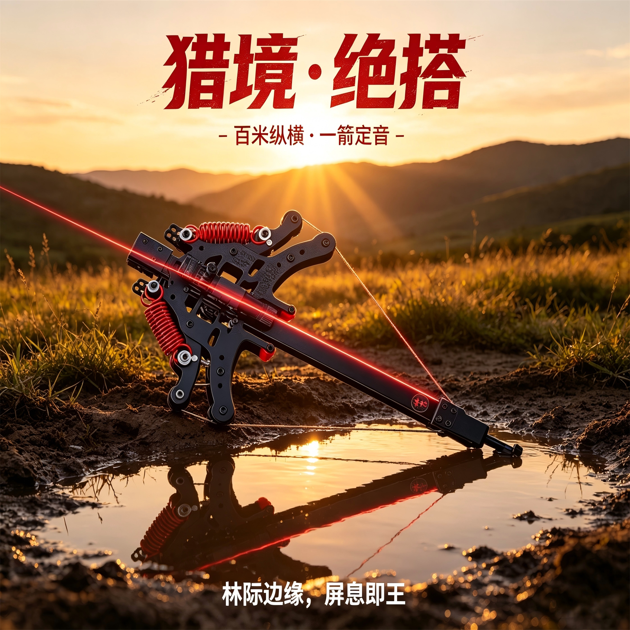 毒蛇激光连发高精准成人弹弓