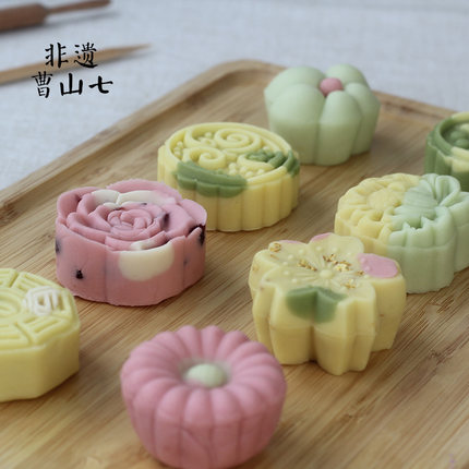曹山七冰沙绿豆糕 桂花糕中式糕点茶点果子点心露楚凉糕零食