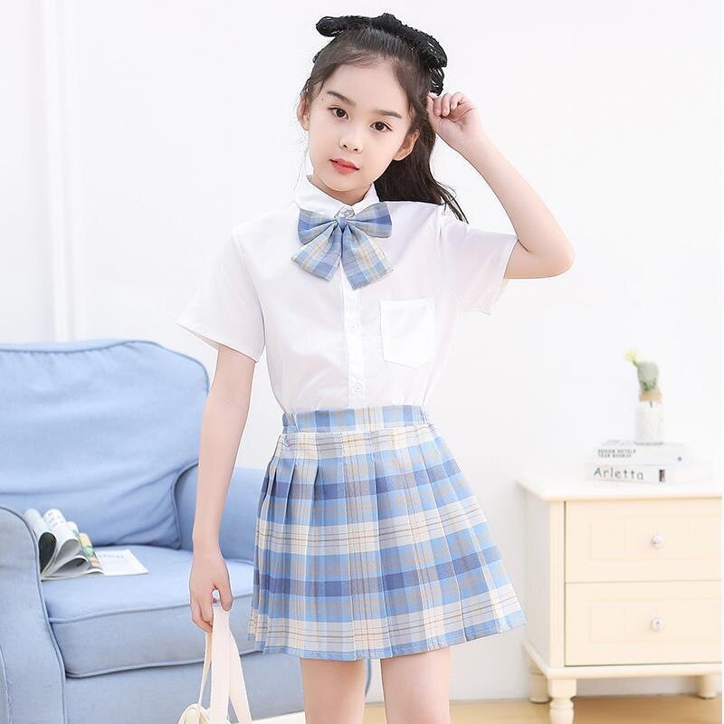 女童jk制服儿童裙2026正版套装全套整套春夏季小学生校服格裙子