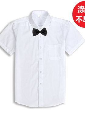 夏季短袖薄款学生白色白衬衫校服
