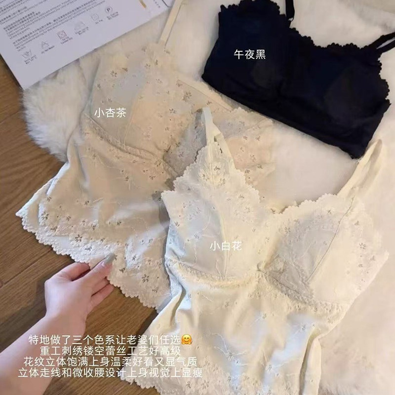 细肩带吊带背心带胸垫女夏薄款2026新款美背内衣内搭打底外穿上衣