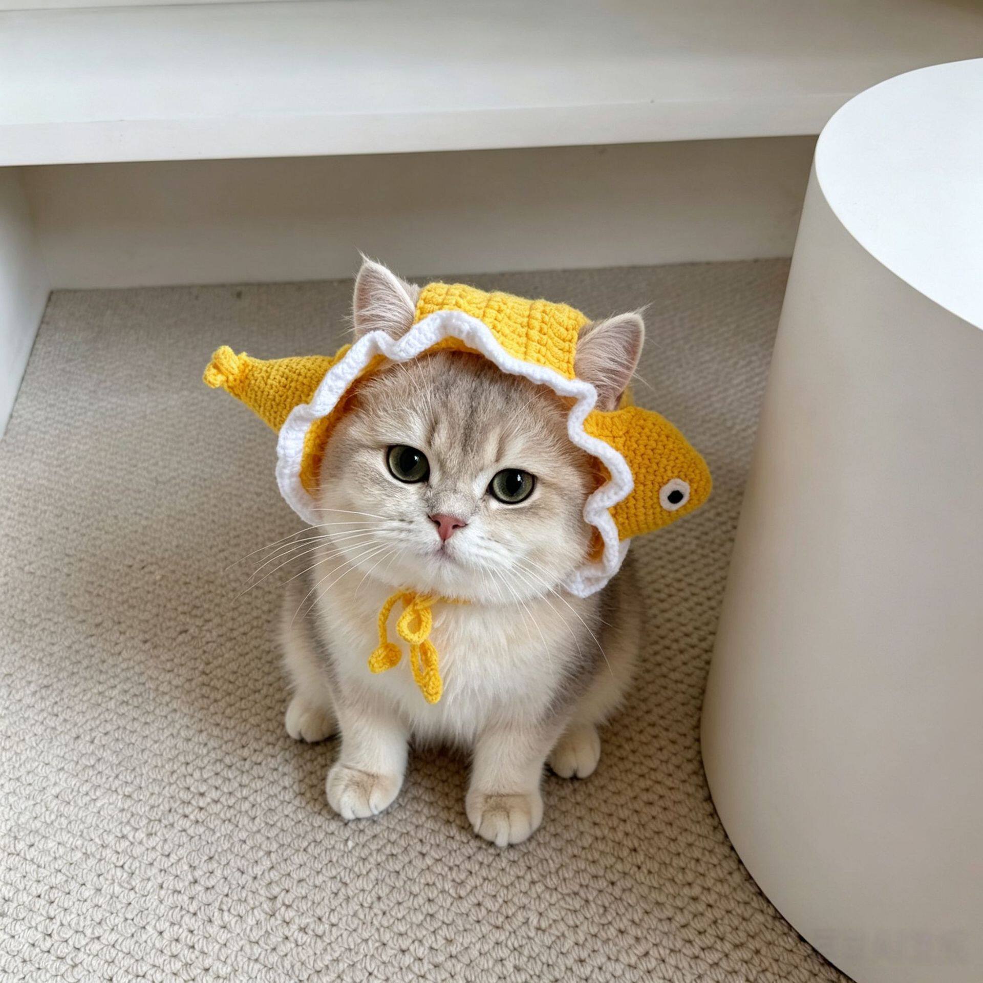 搞怪鲨鱼宠物头套猫咪狗狗编织帽帽子