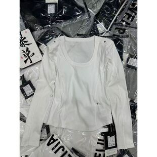 新款 欧货高品纯色立体装 显瘦洋气T恤2026春季 宽松打底衫 潮 饰长袖