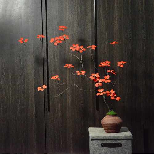 中式禅意观音莲仿真花植物绿植