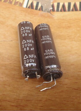 原盒 三莹 200V68UF NFA 长寿命 液晶 显示 电源电容 10X33 105度