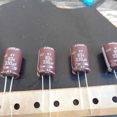 63V330UF 日本黑金刚KY 红宝石ZLJ 高频低阻13X20