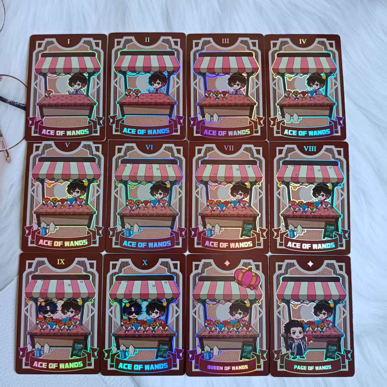 收藏正版Hitcard盗墓笔记四季同书去Q版小阿卡纳牌权杖花花圣杯奶 - 实物图