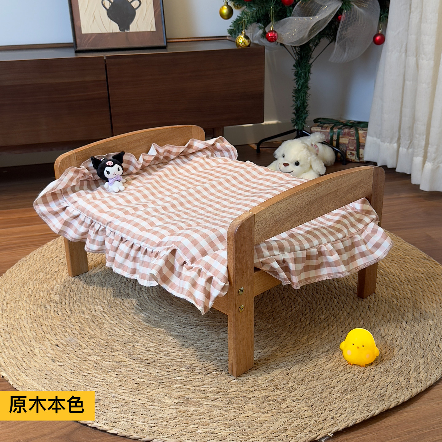 进口实木猫狗宠物床四季高品质