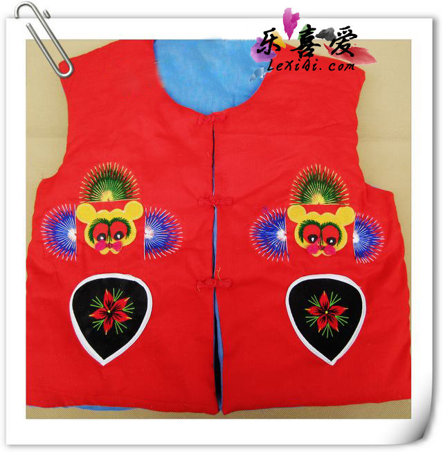 五毒棉背心五毒马甲单背心民家手工马褂百家衣春秋冬马甲纯手工