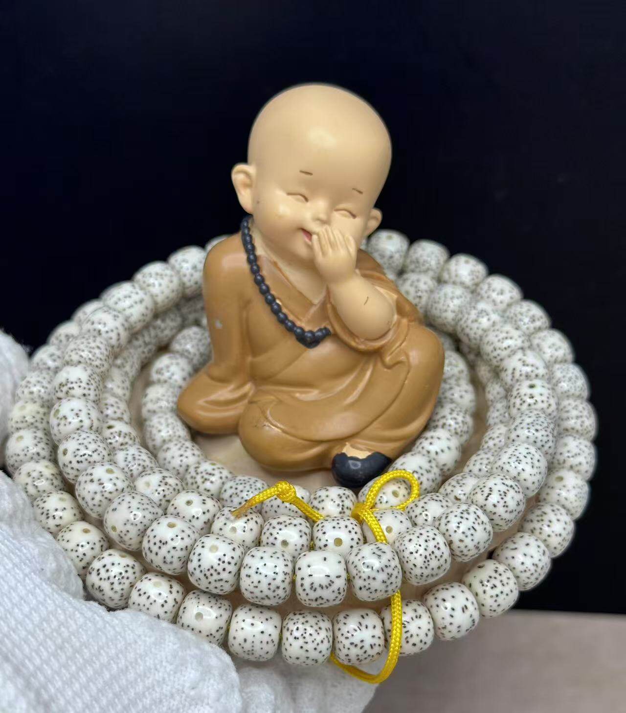 正宗海南毛感料原生态顺白干磨零脱脂正月桶珠108颗长串情侣手链
