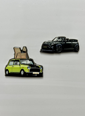 MINI冰箱贴cooper磁力贴金属迷你贴随意设计贴复刻冰箱贴防撞贴