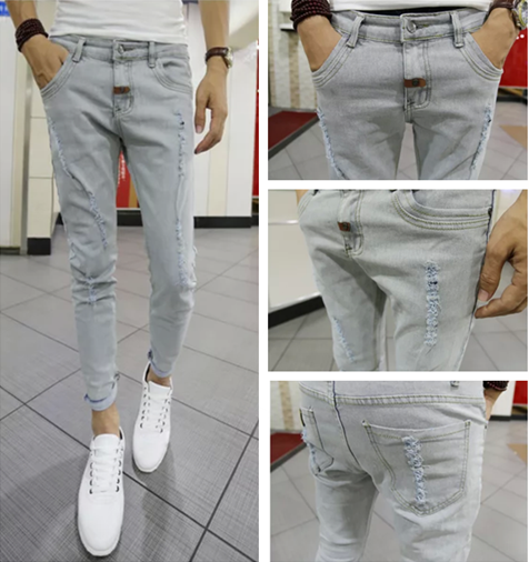Jeans pour adolescent pieds Slim pour été - Ref 1468192 Image 4