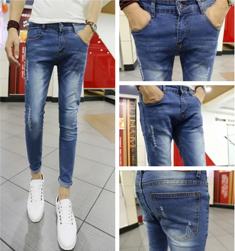 Jeans pour adolescent pieds Slim pour été - Ref 1468192 Image 5