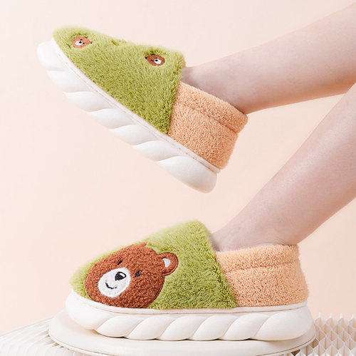 儿童棉拖鞋快鹿防滑包跟
