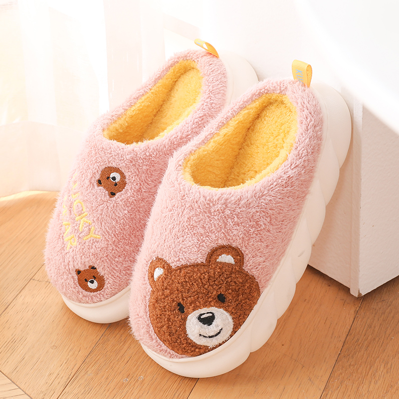 儿童棉拖鞋快鹿亲子款防滑卡通