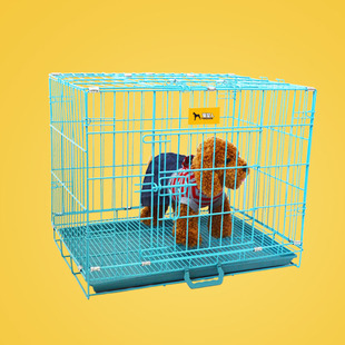 Pet Dog Cages Metal Cat Puppy Folding Crate Transport & Tray