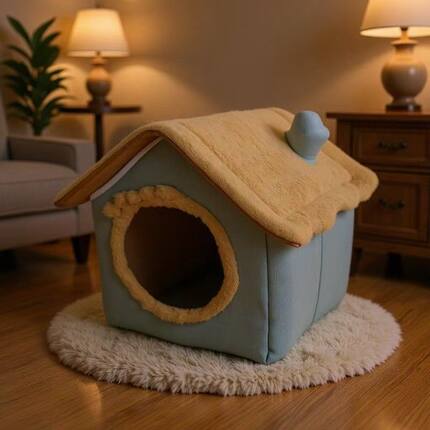 猫狗房子窝冬季保暖猫窝四季通用可拆洗狗屋猫咪床宠物窝宠物用品