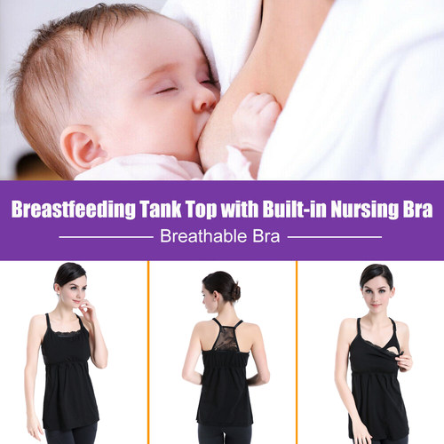 Pregnant Yoga Sports Sleeping Nursing Bra Top Vest camisole