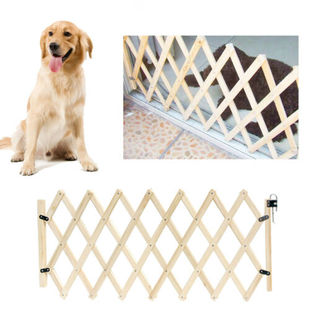 Folding Dog Gate Fence Protection Wood Door Cat Pets Barrier
