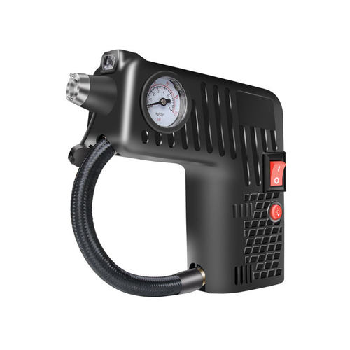 portable air inflator compressor pump tire LED 12V safety
