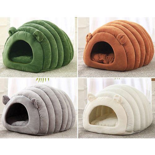 Pet Nest House Soft Warm Dog Cat Home Comfortable Cotton Bed
