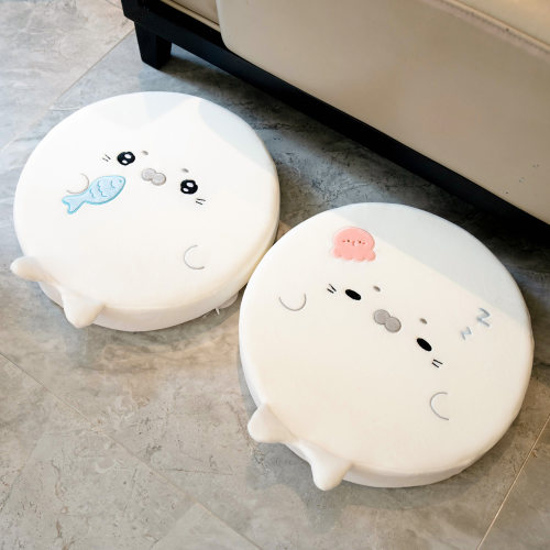 冬季卡通动物圆形蒲团坐垫