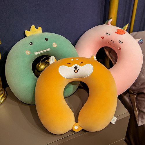 卡通记忆棉颈枕护颈枕头旅游女生