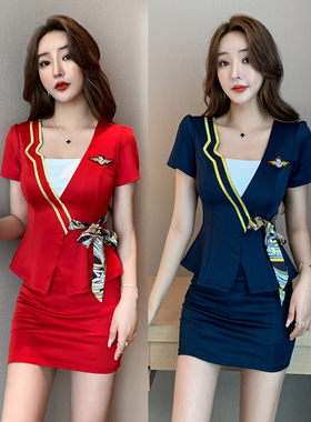 2022按摩spa性感气质套装沐足工衣桑拿足浴工作服足疗女技师衣服