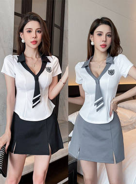 性感足疗技师工作服学院风jk制服