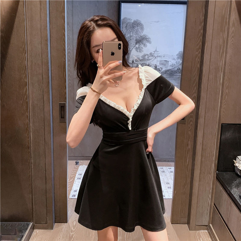夜店女装性感夜场连衣裙女桑拿裙子按摩工衣足浴足疗技师工作服夏
