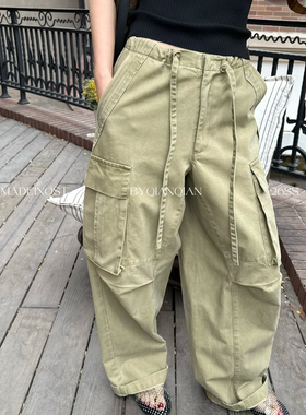 MADEIN OST-26年早春慵懒大口袋洗水棉工装休闲裤91270