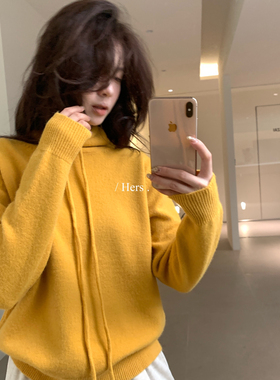 Hers-冬上新韩标简约日常通勤绑带领口半高领毛衣92690#