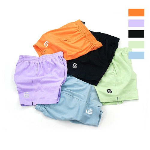 第六区男纯棉刺绣运动短裤夏季