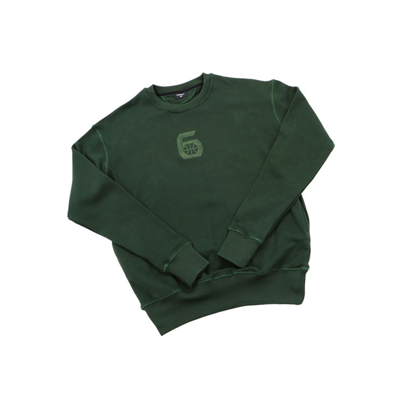 第六区纯色篮球男套头衫加绒外套