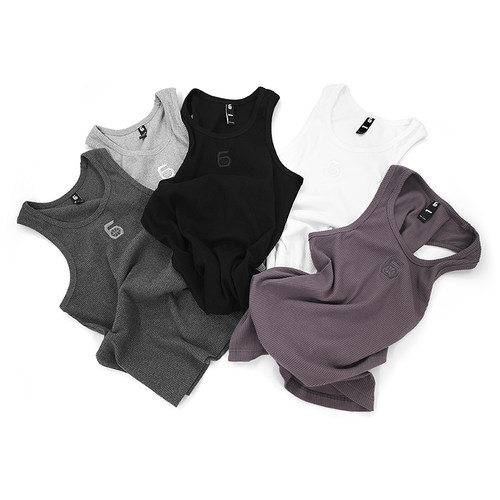 第六区篮球运动服螺纹夏季背心