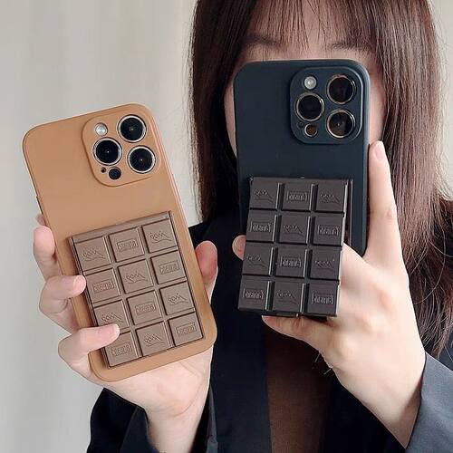 巧克力带梳子镜子OPPO真我gt6se neo7手机壳V50S保护套套v60s适用realme14pro+/13/12x/11女A96/a36/A97/a57