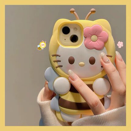 hello kitty凯蒂猫A58x蜜蜂KT可爱V50/a97手机壳V70S女v60S真我NEO7se/gt6/5手机壳Realme14pro+13/12/11卡通