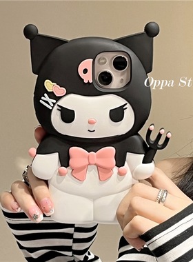 小红书库洛米y73s卡通vivo y35m可爱IQOO13/12/11s女款IQOONEO10/9s pro+/8/7/6/5手机壳iqooz9x/z8黑色个性