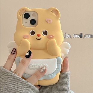 翅膀小熊Civi4pro/3/1S/2手机壳适用小米14pro卡通13/12X女生款K60k50红米K70e/Note13pro/12R/11T保护套可爱