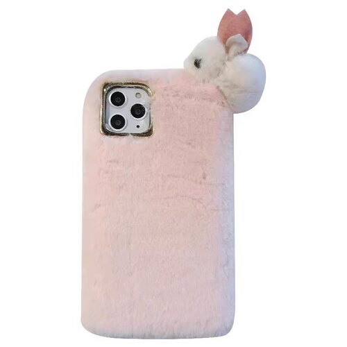 秋冬款毛绒立体小兔子vivo y37/y36/y78/y77适用IQOO15t/13/12女款IQOO NEO11/10pro+/9手机壳iqooz11x/z10套